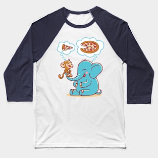 sharing a pizza Baseball T-Shirt